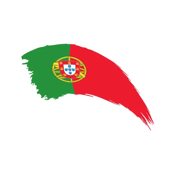 Portugal vlag, vector illustratie — Stockvector