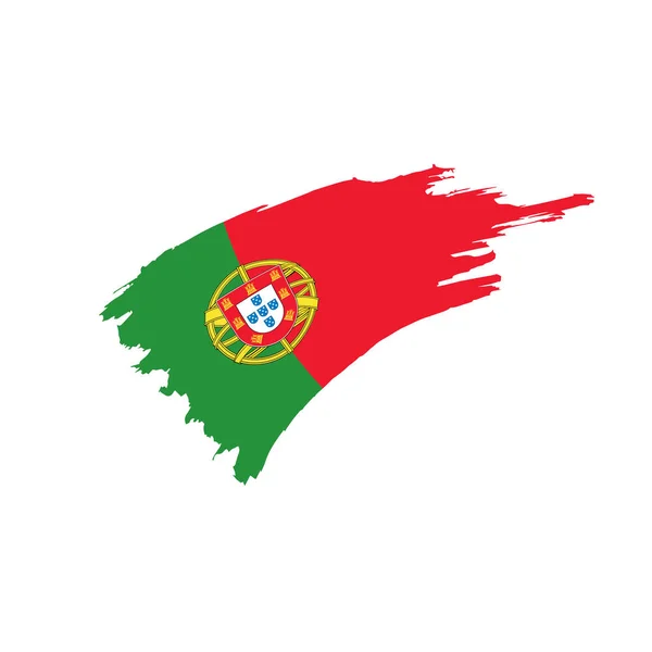 Portugal bandera, ilustración vectorial — Vector de stock