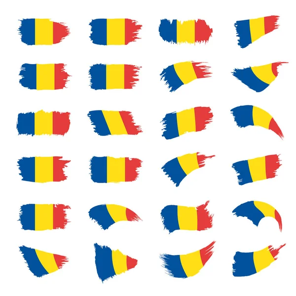 Romania flagga, vektor illustration — Stock vektor