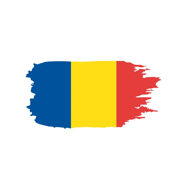 Romania vlag, vector illustratie — Stockvector