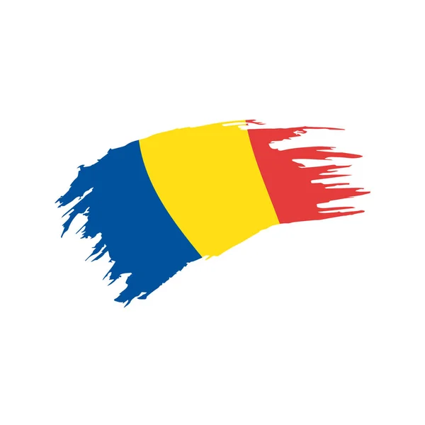 Romania flagga, vektor illustration — Stock vektor