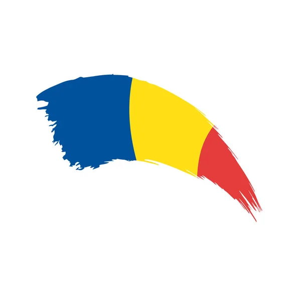 Romania vlag, vector illustratie — Stockvector