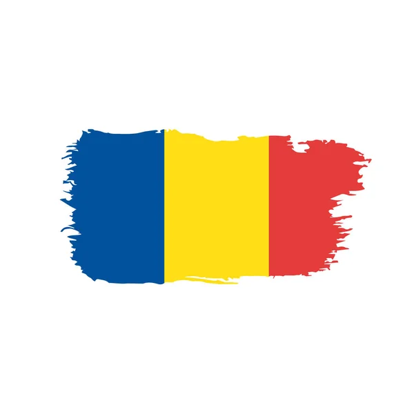 Romania vlag, vector illustratie — Stockvector