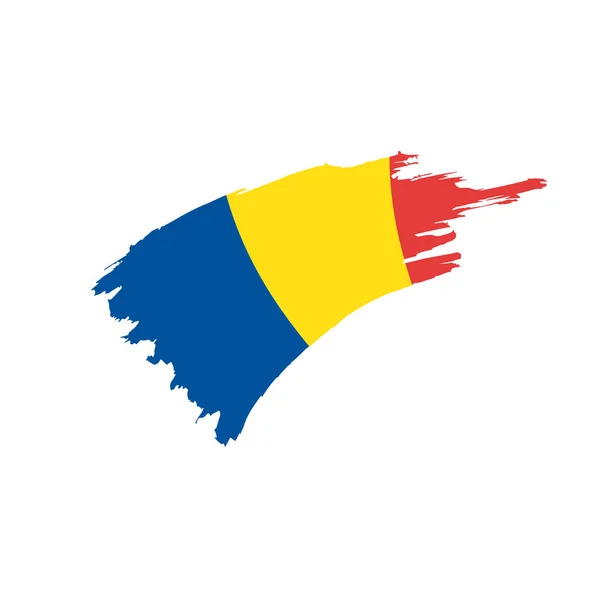 Romania flagga, vektor illustration — Stock vektor