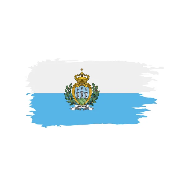 Bandeira de San Marino, ilustração vetorial — Vetor de Stock