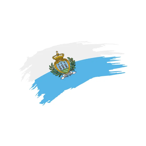 Bandiera San Marino, illustrazione vettoriale — Vettoriale Stock