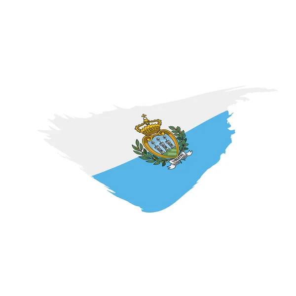 Bandeira de San Marino, ilustração vetorial —  Vetores de Stock