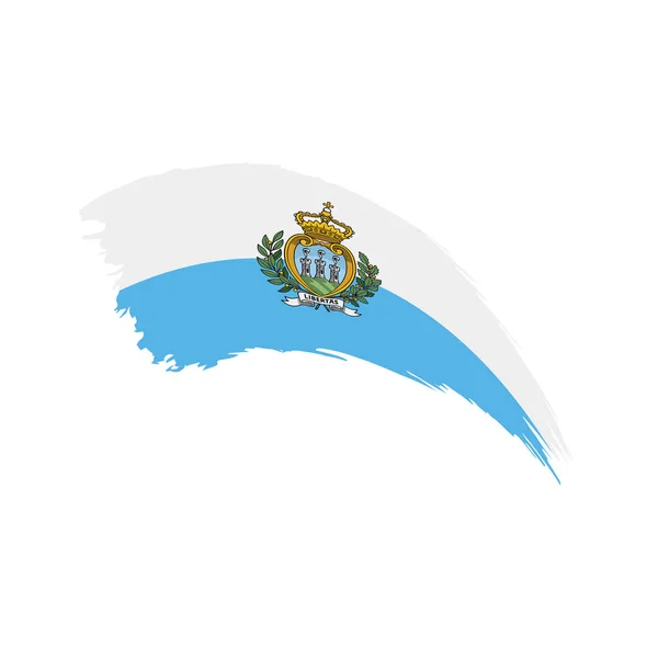 Bandera de San Marino, ilustración vectorial — Vector de stock