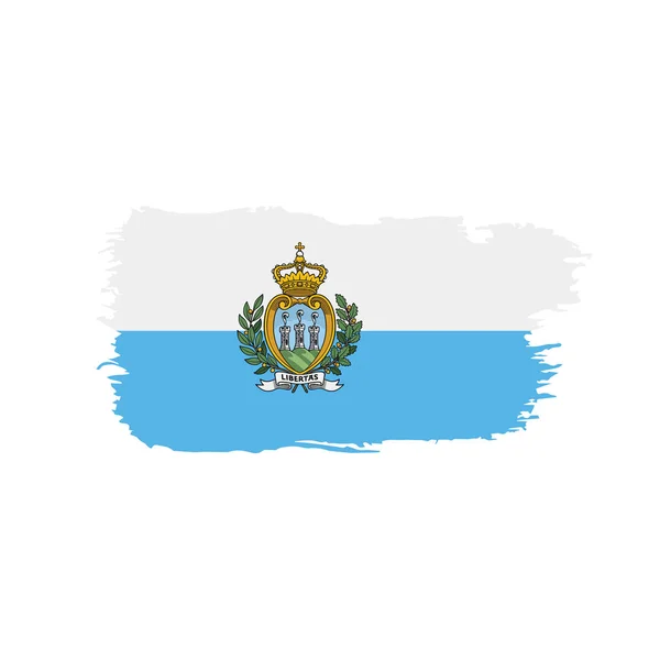 Bandeira de San Marino, ilustração vetorial — Vetor de Stock