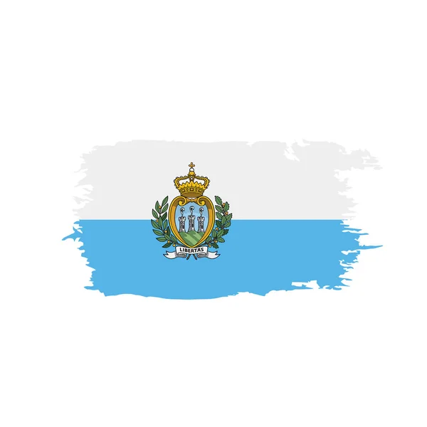 サンマリノの国旗、ベクトル イラスト — ストックベクタ