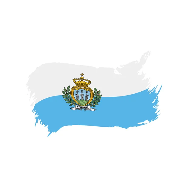 Bandeira de San Marino, ilustração vetorial — Vetor de Stock