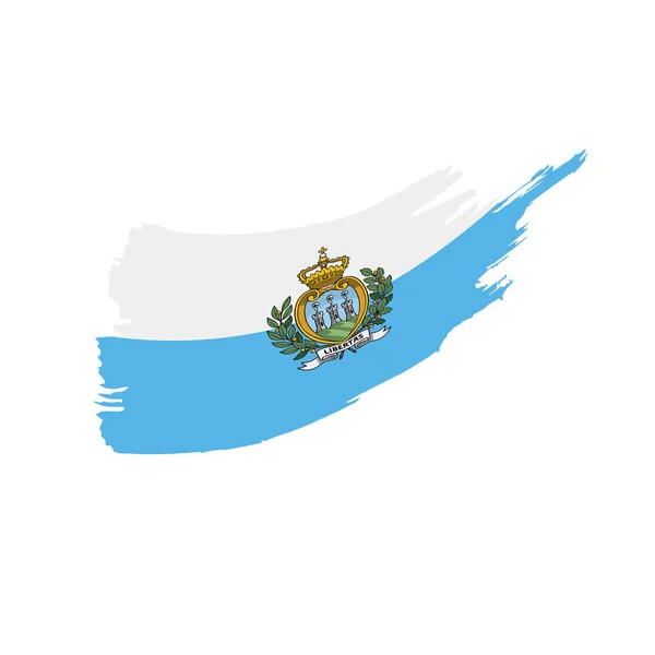 Bandeira de San Marino, ilustração vetorial — Vetor de Stock