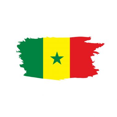 Senegal bayrağı, vektör illüstrasyonu