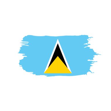 Saint Lucia bayrak, vektör çizim