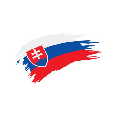 Slovakya bayrağı, vektör çizim