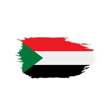 Sudan bayrağı, vektör illüstrasyonu