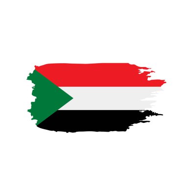 Sudan bayrağı, vektör illüstrasyonu