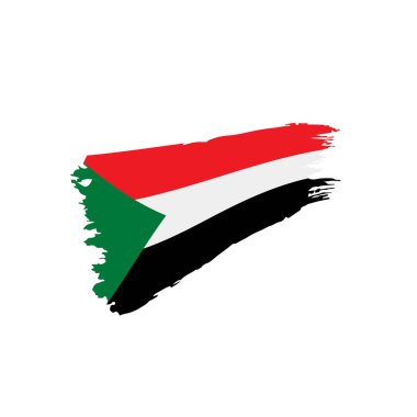 Sudan bayrağı, vektör illüstrasyonu