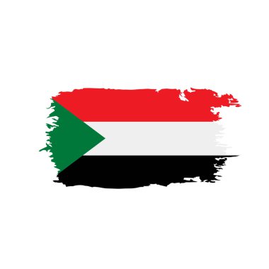 Sudan bayrağı, vektör illüstrasyonu