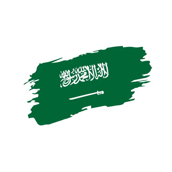 De vlag van Saoedi-Arabië, vectorillustratie — Stockvector