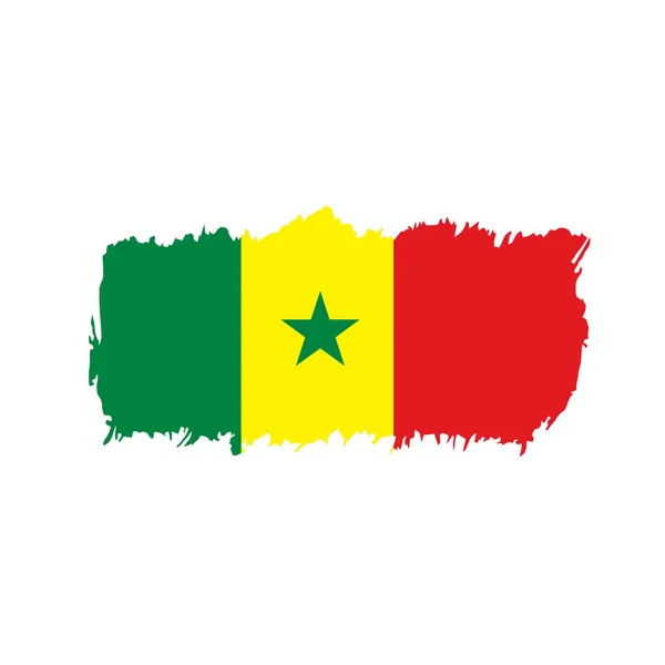 セネガルの国旗ベクトルイラスト — ストックベクタ