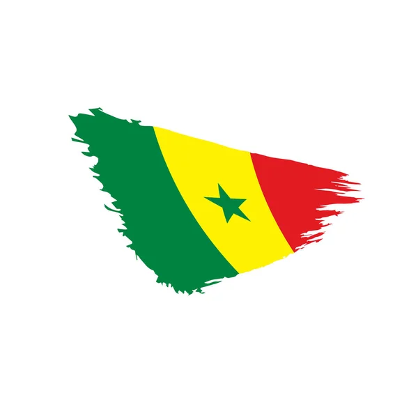 Bandera de Senegal, ilustración vectorial — Vector de stock