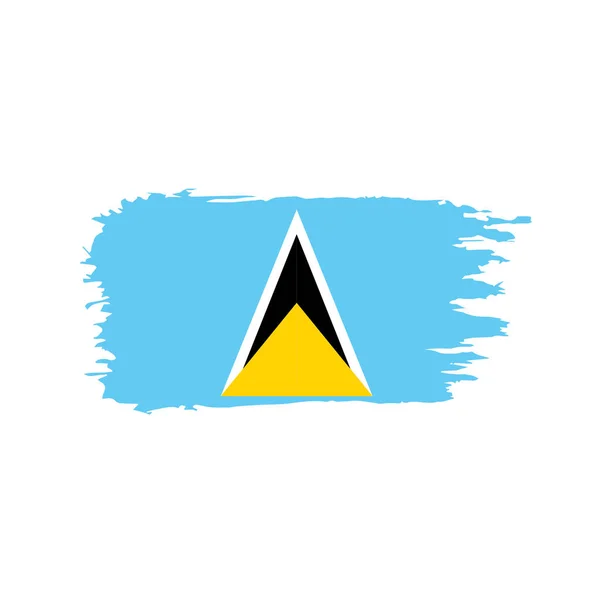Saint Lucia bayrak, vektör çizim — Stok Vektör