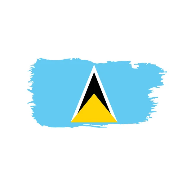 Saint Lucia flagga, vektorillustration — Stock vektor