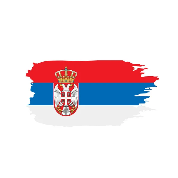 Sérvia bandeira, ilustração vetorial — Vetor de Stock