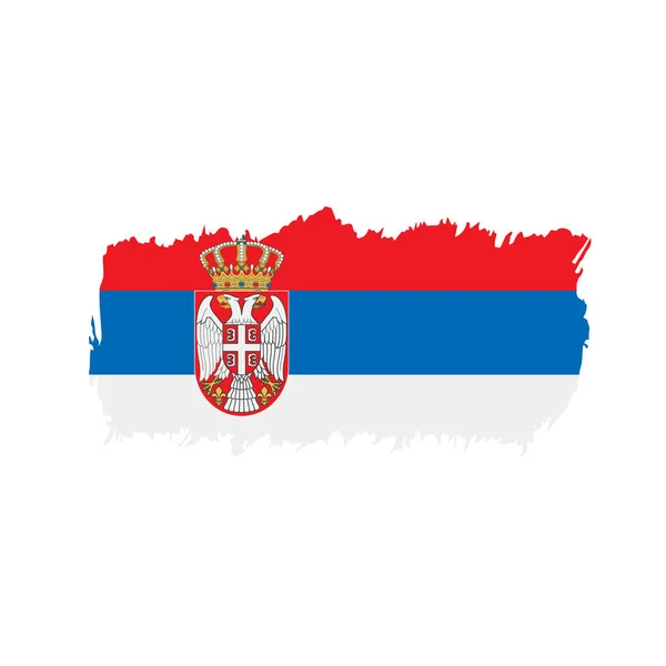 Sérvia bandeira, ilustração vetorial —  Vetores de Stock