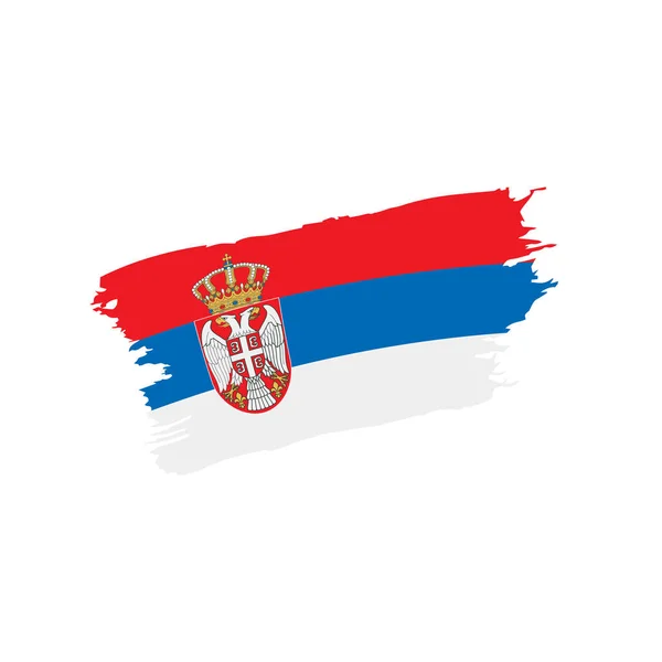 Sırbistan bayrağı, vektör çizim — Stok Vektör