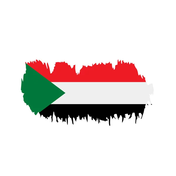 Sudan flagga, vektor illustration — Stock vektor