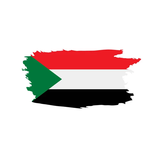 Sudan flagga, vektor illustration — Stock vektor