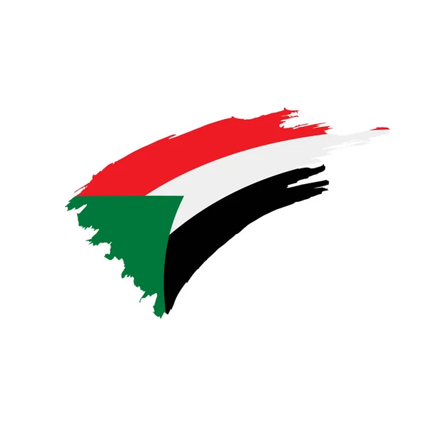 Flaga sudańska, ilustracja wektora — Wektor stockowy