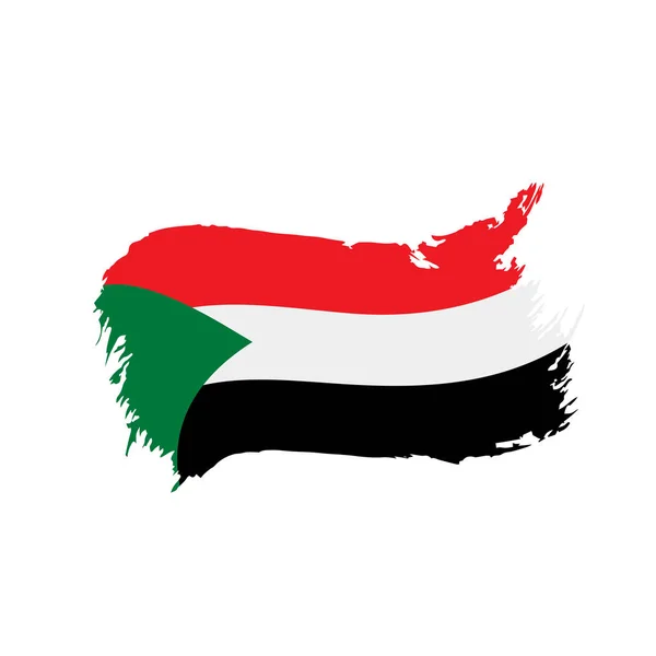 Sudan flagga, vektor illustration — Stock vektor