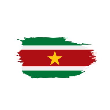 Surinam bayrak, vektör çizim