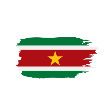 Surinam bayrak, vektör çizim