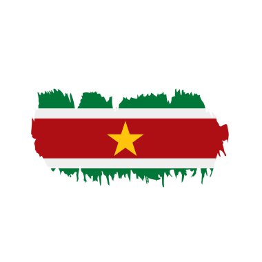 Surinam bayrak, vektör çizim