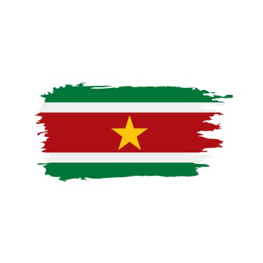 Surinam bayrak, vektör çizim