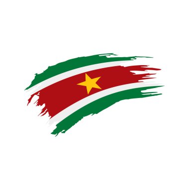 Surinam bayrak, vektör çizim