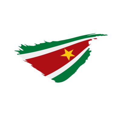 Surinam bayrak, vektör çizim