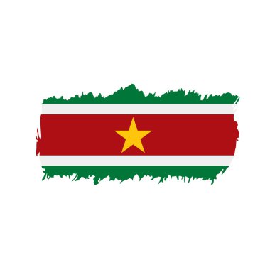 Surinam bayrak, vektör çizim