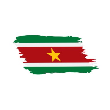 Surinam bayrak, vektör çizim