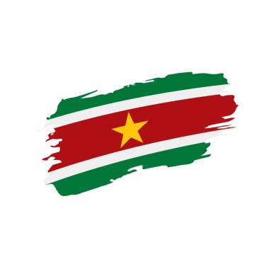 Surinam bayrak, vektör çizim