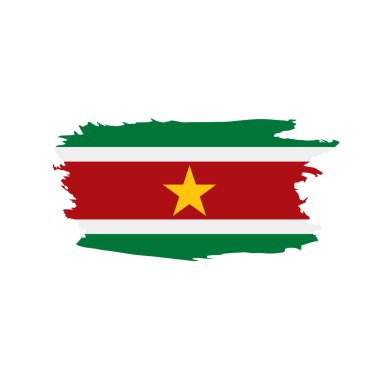 Surinam bayrak, vektör çizim