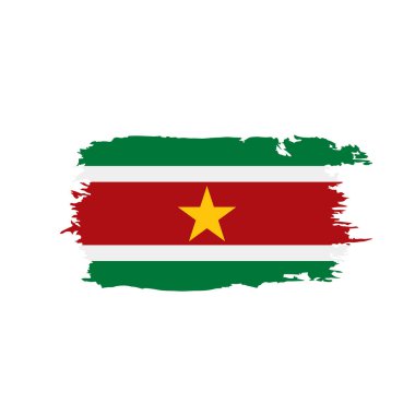 Surinam bayrak, vektör çizim