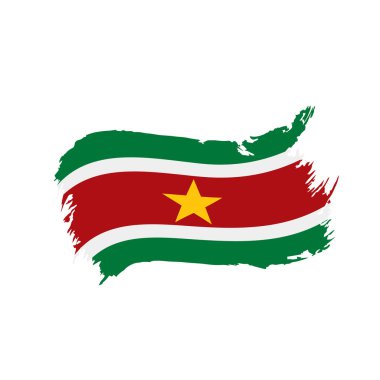 Surinam bayrak, vektör çizim