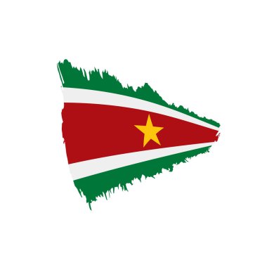 Surinam bayrak, vektör çizim