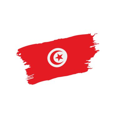 Tunus bayrağı, vektör illüstrasyonu