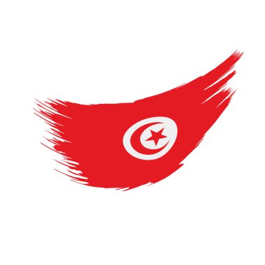 Tunus bayrağı, vektör illüstrasyonu